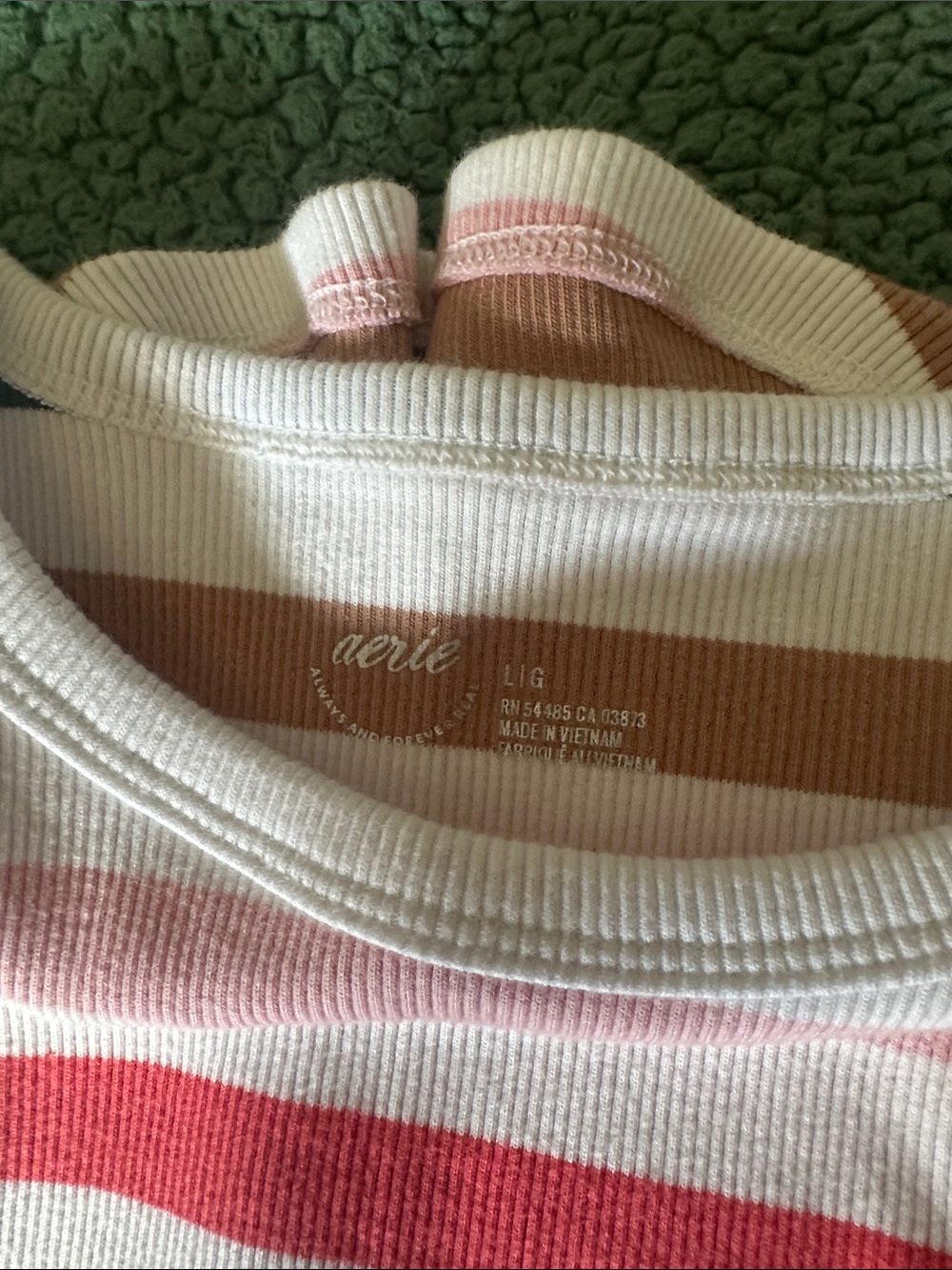 Striped Ribbed Cropped Tank - Multi Color - Picture 8 of 10